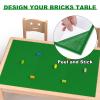 Pokiiulk Classic Baseplates, Peel and Stick Base Plates for Building Bricks, Compatible with Major Brands, Self-Adhersive Base for Bricks 10" x 10", 6 Pack Green view 2