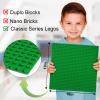 Pokiiulk Classic Baseplates, Peel and Stick Base Plates for Building Bricks, Compatible with Major Brands, Self-Adhersive Base for Bricks 10" x 10", 6 Pack Green view 3