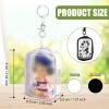 2pcs Clear Figure Display Bag, Blind Box Display Pouch Bag with Keychain Portable Small Doll Storage Bag Mini PVC Doll Bag Carrying Case for Mini Figure Doll Collectors(Black, White) view 2