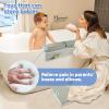 2Pcs Bath Kneeler and Elbow Rest Set Baby Bath Kneeling Pad, Washable Comfortable Foam Bath Kneeling Pad, Anti-Slip Bath Tub Elbow Pad with 4 Organizer Pockets, for Toddler Bathroom view 3
