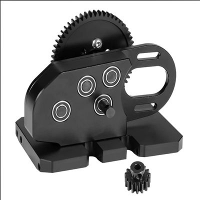 YSKMLOLP SCX10 Gearbox,1/10 RC Car Transmission Gearbox, 2Low Transmission Overdrive Gearbox for 1/10 RC Crawler SCX10 II Capra LCG Cheater Rigs Built(Black)