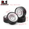 Lifehead 65mm RC On-Road Rally Car Tires and Wheels for 1/10 RC On-Road Touring Drift Car HSP 94123 Tamiya XV01 TT01 TT02 HPI Kyosho FAZER MK2 TRAXXAS 4-TEC 2.0/12mm Hex view 2