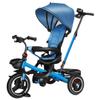 Folding Toddlers Strollers pram for Age 10 Months to 5 Years Old,Reversible seat Kids trikes with Parent Push Handle and Canopy,3-Wheels Ride-on tricycles,Kids Trolley cart with Headlight (Blue titan view 1