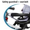 Folding Toddlers Strollers pram for Age 10 Months to 5 Years Old,Reversible seat Kids trikes with Parent Push Handle and Canopy,3-Wheels Ride-on tricycles,Kids Trolley cart with Headlight (Blue titan view 4
