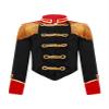 JEYPINMI Girls Circus Ringmaster Drum Majorette School Marching Band Uniform Long Sleeve Tassels Jacket Tops Black 16 Years view 1