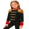 JEYPINMI Girls Circus Ringmaster Drum Majorette School Marching Band Uniform Long Sleeve Tassels Jacket Tops Black 16 Years view 2