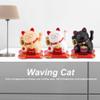 plplaaoo Waving Cat, Lucky Fortune Cat, Solar Powered Cute Waving Cat,Solar Powered Cute Waving Cat Good Luck Wealth Welcoming Cats Home Display Car Decor(Yellow) view 2
