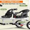 Toddler Push Trike with Parent Handle,Children's Stroller with Rear seat for 2-5 Years Old,Riding Pedal tricycles,Rear Wheel with Foot Brakes,Rear seat with Belt and armrest (Black) view 4