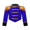 JEYPINMI Girls Circus Ringmaster Drum Majorette School Marching Band Uniform Long Sleeve Tassels Jacket Tops Blue 16 Years view 1