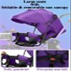 5 in 1 Toddler Stroller pram with Canopy,Toddler trikes Buggies with Shock Spring,Reclining Swivel seat with Belt and guardrail,Parent Steering Tricycle with pushrod,Rear Wheel with Double Brakes (bl view 4