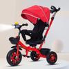 4 in 1 Kids Trike for 2-5 Years Old,Kids Tricycle with Parent Handle and Awning,Toddler tricycles with Swivel seat,guardrail and seat Belt,Rear Wheel with Double Brakes,Toddler Strollers (red with aw view 1