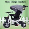 4 in 1 Kids Trike for 2-5 Years Old,Kids Tricycle with Parent Handle and Awning,Toddler tricycles with Swivel seat,guardrail and seat Belt,Rear Wheel with Double Brakes,Toddler Strollers (red with aw view 3