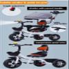 3 in 1 Toddler Stroller pram and Pedal tricycles,Kids trikes with Detachable Parent Handle and guardrail,Parent Steering Trolley with Headlight for 1.5-5 Years Old,Rear Wheel Double Brakes (white gre view 4