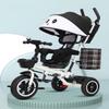4 in 1 Toddlers Strollers pram for Age 18 Months to 5 Years Old,Folding Kids trikes with Canopy and Parent Handle,Stable 3-Wheels Ride-on tricycles,Titanium Wheel,Extra Storage Bag (panda with canopy view 1