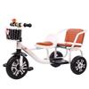 iumLeap Toddler tricyle with Double Seats,2-5 Years Old Children's Stroller,Independent Riding Pedal Tricycle for Boys and Girls,Indoor Outdoor 3 Wheels trikes (White) view 1