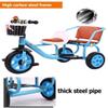 iumLeap Toddler tricyle with Double Seats,2-5 Years Old Children's Stroller,Independent Riding Pedal Tricycle for Boys and Girls,Indoor Outdoor 3 Wheels trikes (White) view 2