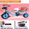 iumLeap Toddler tricyle with Double Seats,2-5 Years Old Children's Stroller,Independent Riding Pedal Tricycle for Boys and Girls,Indoor Outdoor 3 Wheels trikes (White) view 4