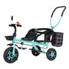 iumLeap Toddler Push Trike with Parent Handle,Children's Stroller with Rear seat for Twins 2-5 Years Old,Riding Pedal tricycles with Rear Bag,Rear Wheel with Foot Brakes (Green) view 1