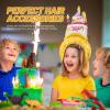 25pcs Party Balloon Hat Cute Inflatable Headband Party Headpiece Party Hair Decor Accessories Hair Accessories Birthday Party Headband Cake Aluminum Mold Happy Birthday Child view 4