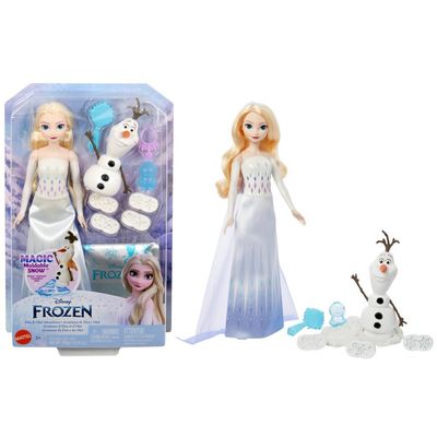 Disney Frozen Elsa & Olaf Adventures With Elsa Doll, Olaf Figure, Moldable Sand & 4 Stampers