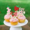 Keaziu 24Pack Red Strawberry Cupcake Toppers Pink Berry 1st Birthday Cupcake Picks for Strawberry Baby Shower Kids First Birthday Cake Decors Sweet One Cupcake Decoration Supplies view 2