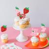 Keaziu 24Pack Red Strawberry Cupcake Toppers Pink Berry 1st Birthday Cupcake Picks for Strawberry Baby Shower Kids First Birthday Cake Decors Sweet One Cupcake Decoration Supplies view 3