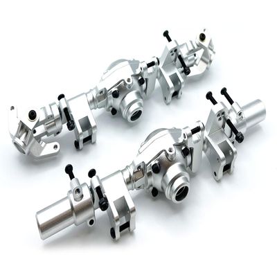Racers Edge Silver Aluminum Axle Housing Set (Front & Rear) for CEN RCE1970S