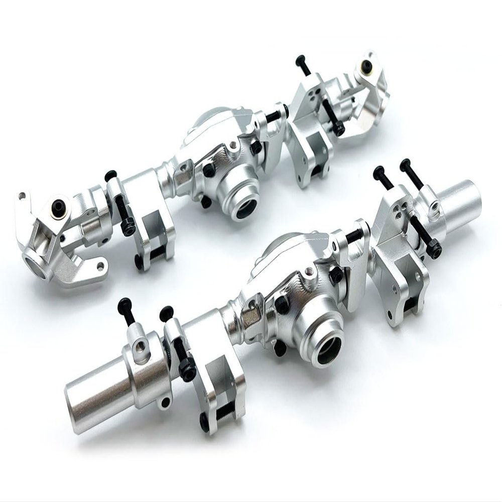 Racers Edge Silver Aluminum Axle Housing Set (Front & Rear) for CEN RCE1970S