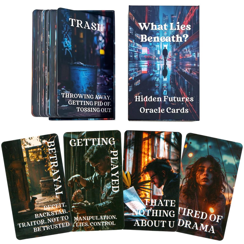 GZXINKE Spill The Beans Oracle Cards, Relationships Oracle Card, Life Oracle Deck, Oracle Cards Deck for Beginner, Revealing Secrets, Like Cheating, Betrayal, Haters