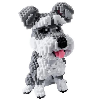 AHZILEI Schnauzer Dog 7100 Piece Micro Building Blocks Set for Teens & Adults  Advanced 3D Construction Kit, STEM Fine-Motor Skill Toy, Birthday, Family Indoor Creative Play