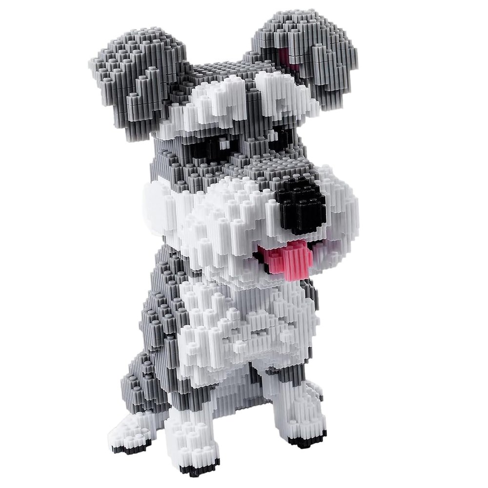 AHZILEI Schnauzer Dog 7100 Piece Micro Building Blocks Set for Teens & Adults  Advanced 3D Construction Kit, STEM Fine-Motor Skill Toy, Birthday, Family Indoor Creative Play
