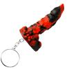 CREATURE COCKS Fire Demon Silicone Keychain for Beginners, Men, Women, & Couples. Fun and Cute Mini Fantasy Dong. Nickel-Free Metal and Premium Silicone. Flag Your Fetish. 1 Piece, Red and Black. view 1