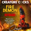CREATURE COCKS Fire Demon Silicone Keychain for Beginners, Men, Women, & Couples. Fun and Cute Mini Fantasy Dong. Nickel-Free Metal and Premium Silicone. Flag Your Fetish. 1 Piece, Red and Black. view 3