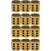Totority Brass Dice Set 12 Pcs Vintage Metal Dice for Games DIY Party Fun and Gathering Entertainment Accessories view 1