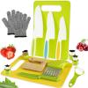 14Pcs Kids Cooking Kitchen Set Reusable Plastic Kids Cooking Cutter Set Toddler Kitchen Cutter Set for Kids Boys Girls (A) view 1