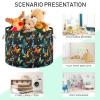 Abstract Butterfly Pattern Toys Storage Bin with Cotton Rope Large Capacity Clothes Storage Baskets Laundry Hamper Holiday Ornament Box Organizer for Bedroom Bathroom Nursery view 4