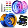 MAGICYOYO Responsive Yoyo for Kids Beginner, Professional Yo-yos 2 Pack, Dual Purpose Unresponsive Yo Yo N11 and Crystal Yo-yo K2 for Kids/Adults, Extra Storage Bag + 12 Strings + Bearing Kit view 1