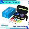 MAGICYOYO Responsive Yoyo for Kids Beginner, Professional Yo-yos 2 Pack, Dual Purpose Unresponsive Yo Yo N11 and Crystal Yo-yo K2 for Kids/Adults, Extra Storage Bag + 12 Strings + Bearing Kit view 2