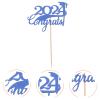 15pcs Graduation Cupcake Toppers for Class of Congrats Cake Decor for Graduation Parties Festive Cupcake Picks to Celebrate Achievements view 4