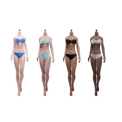 1/6 Scale Female Body,12inch Super Flexible European and American Body Types with Detachable Feet TBLeague Seamless Large Bust Action Figure Body (S53B Black Skin No Head)
