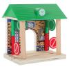 Wooden Railway Station, Wooden Railway Toy Train Set Wooden Train Track Railway Building Scene Layout Accessory for Kids Boys and Girls view 1