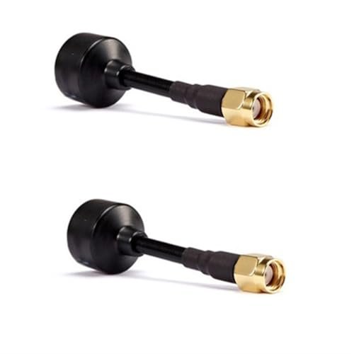 VERBANA 2 pcs Drone 2.5DBI Gain RHCP Antenna FPV SMA/RP-SMA/UHL/MMCX/MMCX-WJ Antenna Replacement Part for RC FPV Racing Freestyle Drone Accessories Part (Color : 2pcs RP-SMA)