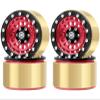 OGRC 1.9 Beadlock Wheel RC Crawler Wheels with Brass Ring 1.9" Wheels for Axial SCX10 TRX4 VS4-10 Gen8 MST CFX 1/10 RC Crawler Upgrade (Red) view 1