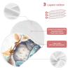 UMIRIKO Cute Owl Baby Burp Cloths for Boy Girl Cotton Baby Burping Cloth Soft Newborn Towel 1 Pack 202b1749 view 3