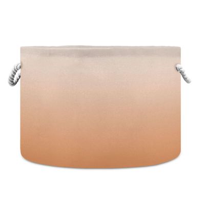UMIRIKO Gradient Orange Toy Storage Bin for Kids Dog Toy Storage Basket Round Canvas Organizer Basket Toy Hamper Laundry Hamper