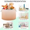 UMIRIKO Gradient Orange Toy Storage Bin for Kids Dog Toy Storage Basket Round Canvas Organizer Basket Toy Hamper Laundry Hamper view 4