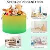 UMIRIKO Dark Goldenrod Gold Toy Storage Bin for Kids Dog Toy Storage Basket Round Canvas Organizer Basket Toy Hamper Laundry Hamper view 4