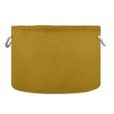 UMIRIKO Dark Goldenrod 01 Toy Storage Bin for Kids Dog Toy Storage Basket Round Canvas Organizer Basket Toy Hamper Laundry Hamper