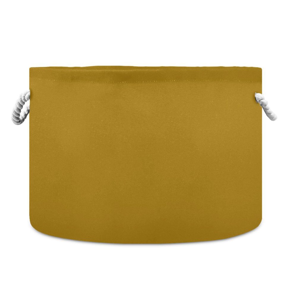 UMIRIKO Dark Goldenrod 01 Toy Storage Bin for Kids Dog Toy Storage Basket Round Canvas Organizer Basket Toy Hamper Laundry Hamper