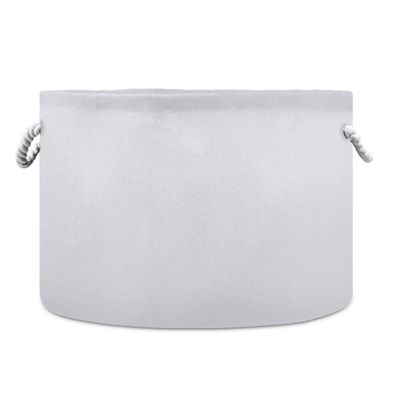 UMIRIKO Ghost White Toy Storage Bin for Kids Dog Toy Storage Basket Round Canvas Organizer Basket Toy Hamper Laundry Hamper